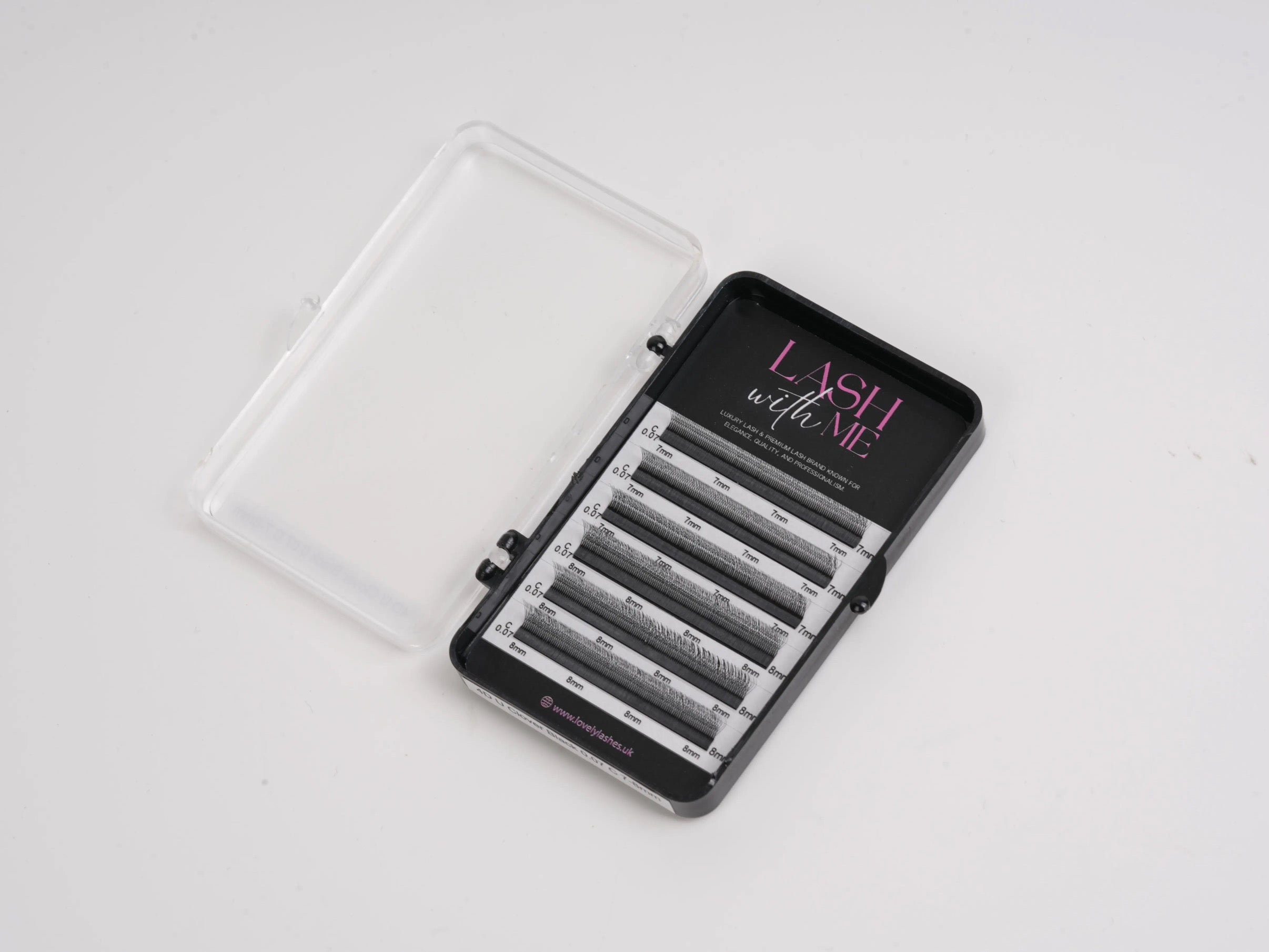 Lash With Me - Mini Pre-made eyelash “ U”  Black 7-8 mm
