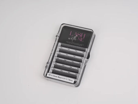 Lash With Me - Mini Pre-made eyelash “ U”  Black 7-8 mm
