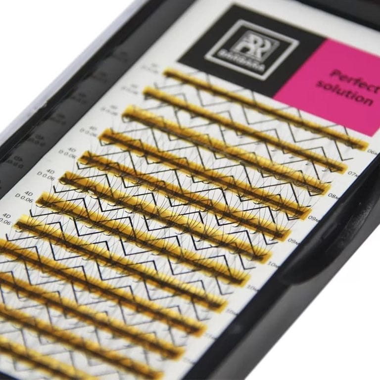 Pre-made eyelashes BARBARA "4D-5D" - MIX (12 lines) image 0