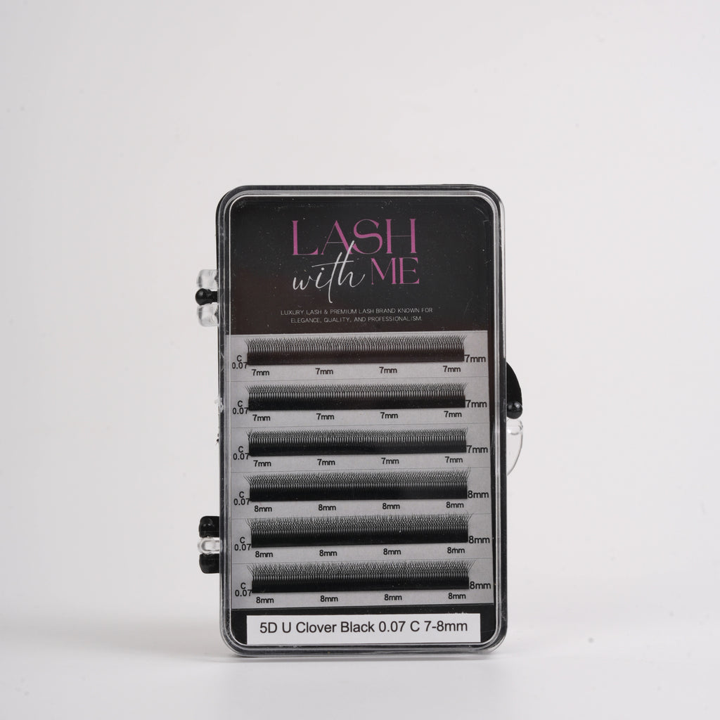 Lash With Me - Mini Pre-made eyelash “ U”  Black 7-8 mm