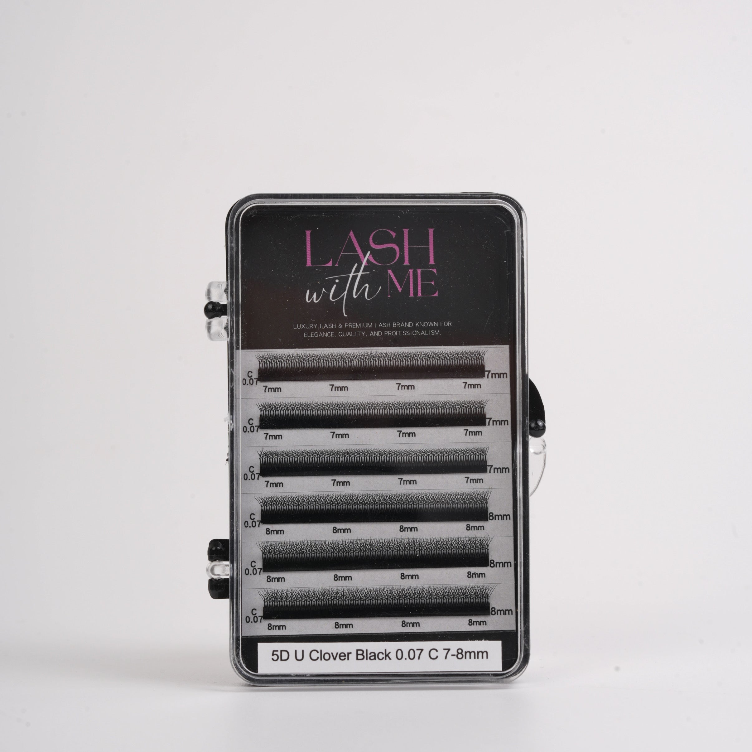 Lash With Me - Mini Pre-made eyelash “ U”  Black 7-8 mm