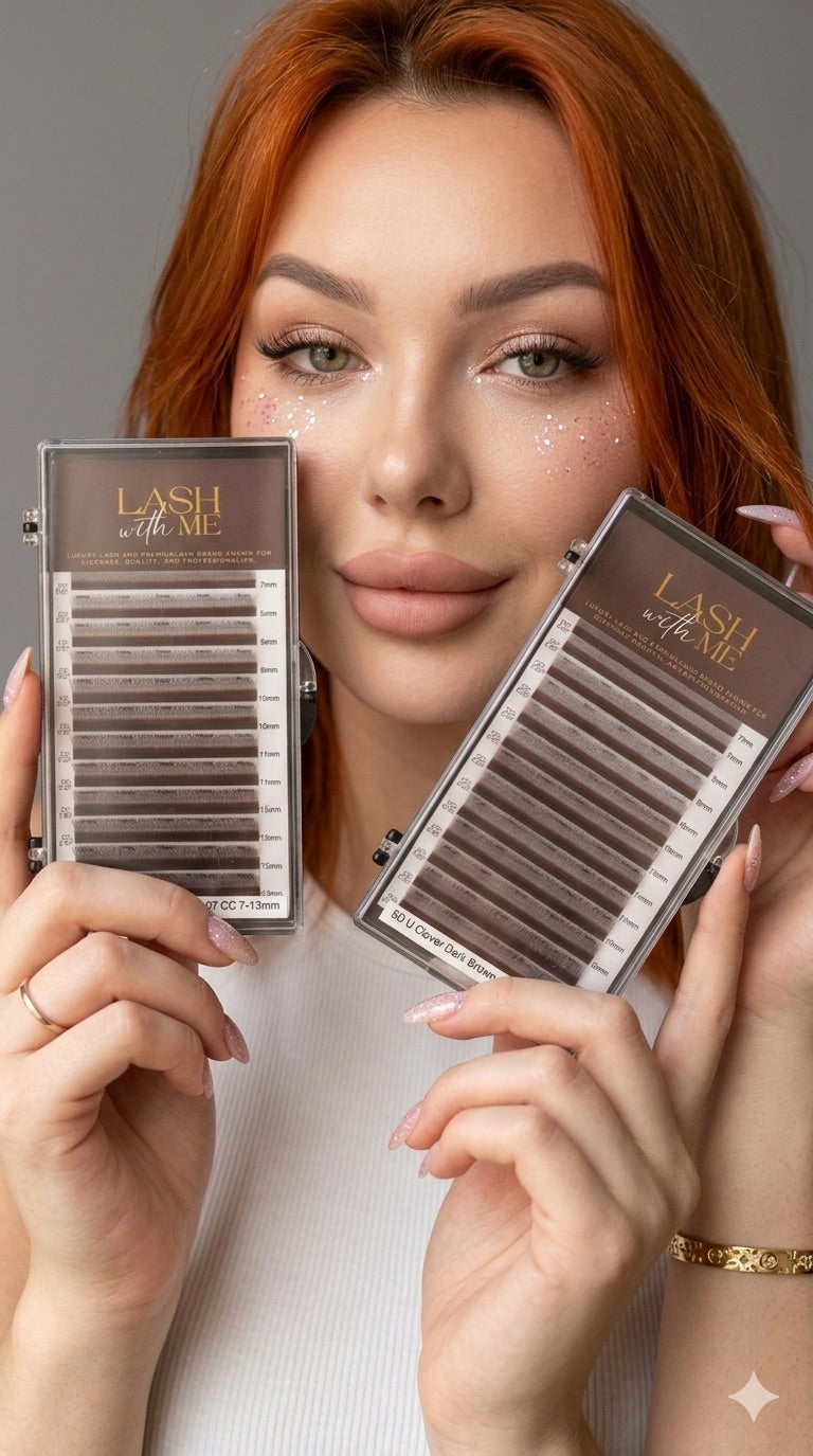 Lash With Me - Pre-made eyelash narrow "U", Brown