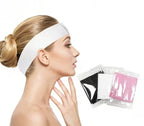 Set of 9 Disposable Elastic Hair Bands in Black, White, And Pink, Featuring Closures, Perfect for Salons, Skincare Routines, Spas, Facial Cleansing, And Hairstyling