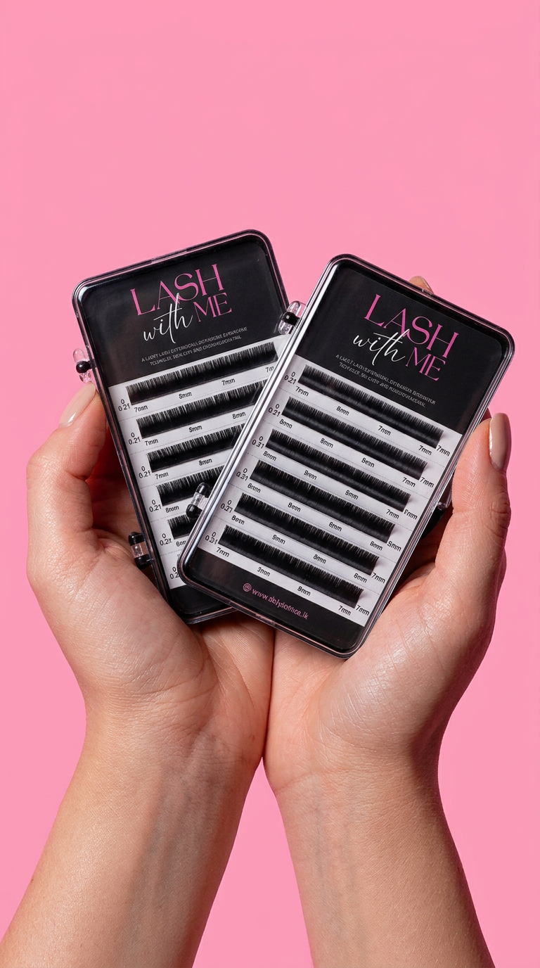 Lash With Me - Mini Pre-made eyelash “ U”  Black 7-8 mm