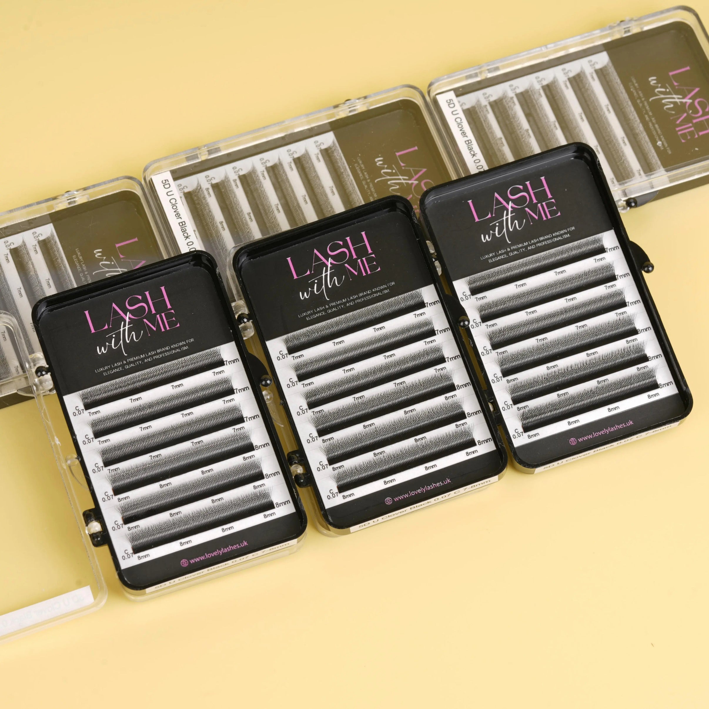 Lash With Me - Mini Pre-made eyelash “ U”  Black 7-8 mm