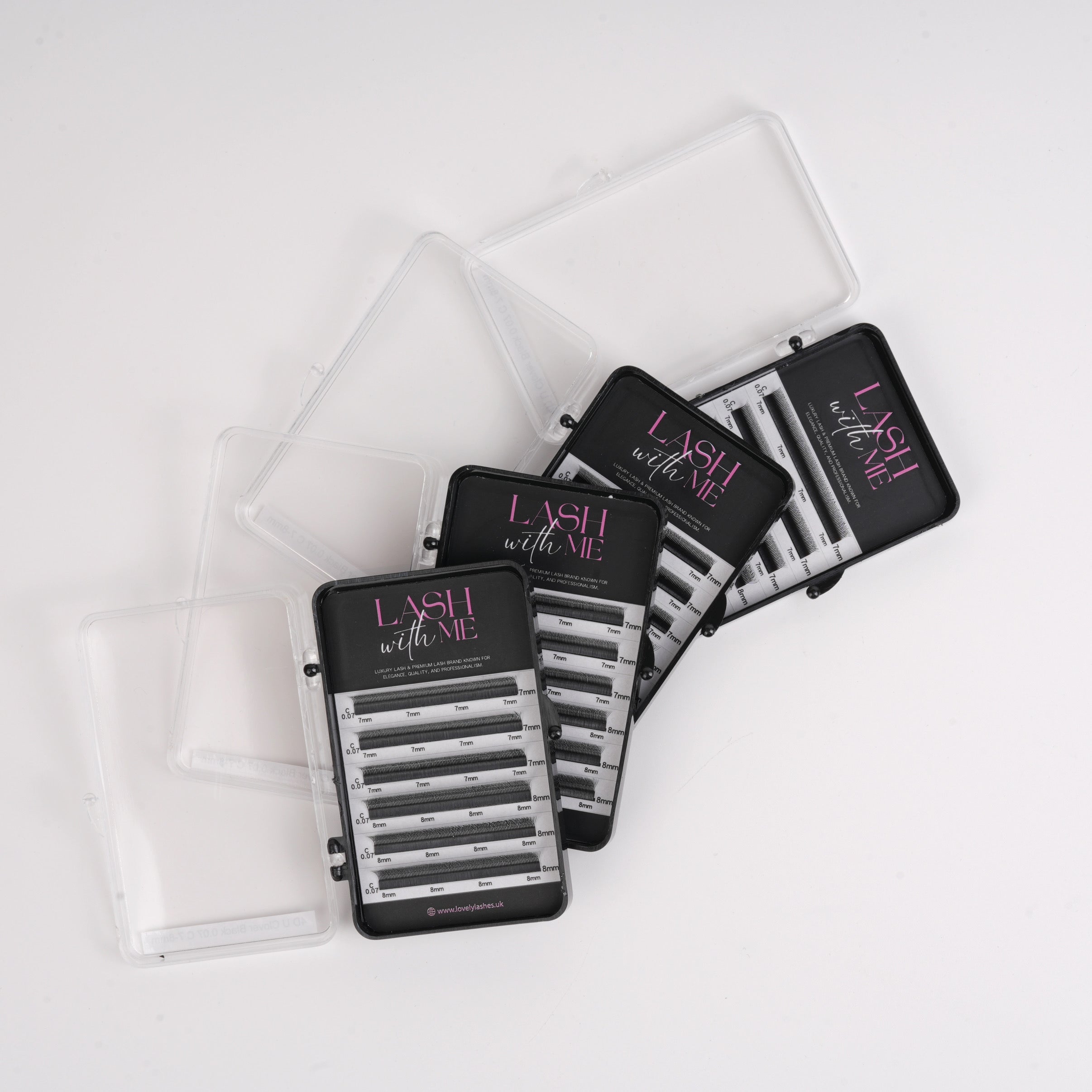 Lash With Me - Mini Pre-made eyelash “ U”  Black 7-8 mm