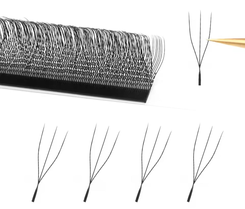 Lash With Me - Pre-made eyelash “Narrow” &  "U”  Black