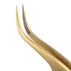 Ultra-fine Tweezers Barbara Series Gold Touch, Bent image 2