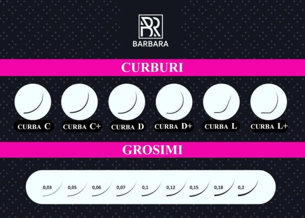 Lashes BARBARA Elegant Mix L L+ M