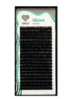 LOVELY Eyelashes black Silicone - 20 lines Mix