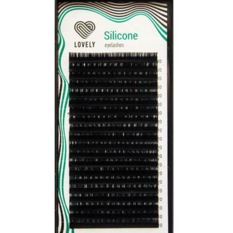 LOVELY Eyelashes black Silicone - 20 lines Mix