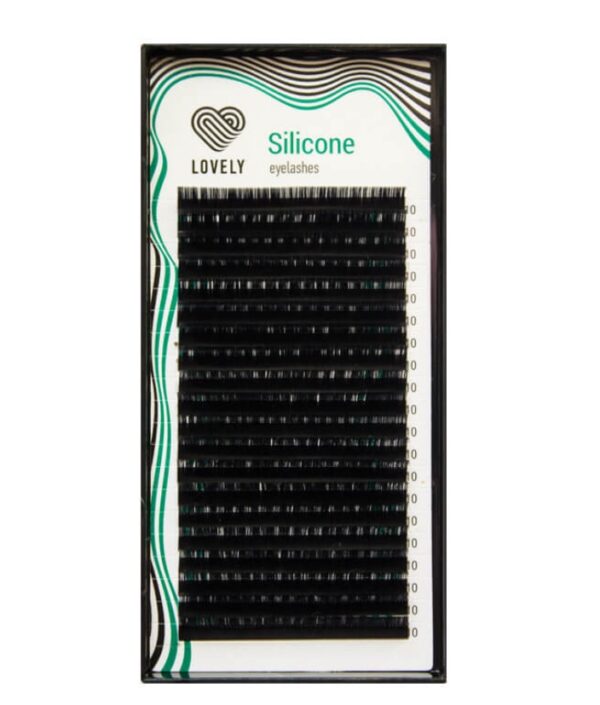 LOVELY Eyelashes black Silicone - 20 lines Mix
